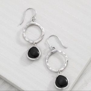 Silpada, sterling silver,dark halo earrings!